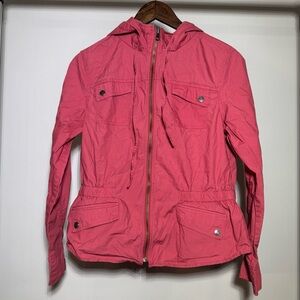 Women's Pink Hooded Jacket Size Medium, 100% Cotton, Outdoors, Spring, Army